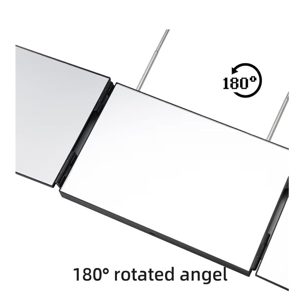 NWOT 3 way over door mirror for cutting back of hair - Picture 8 of 11